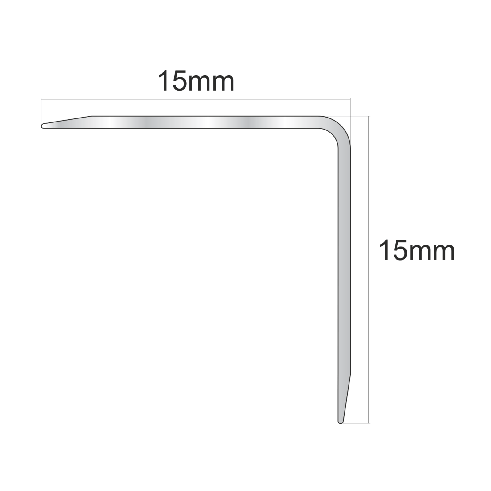 15x15 Stainless Steel Tile Trim  Angle Wall Protector Cladding Corner Trim